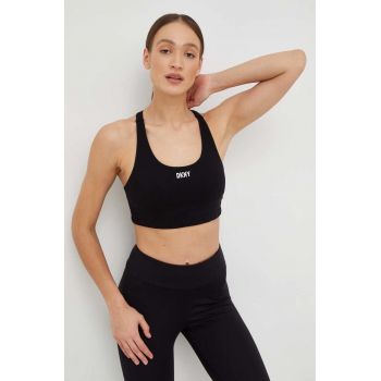 Dkny sutien culoarea negru, neted ieftin