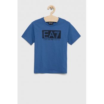 EA7 Emporio Armani tricou de bumbac pentru copii cu imprimeu