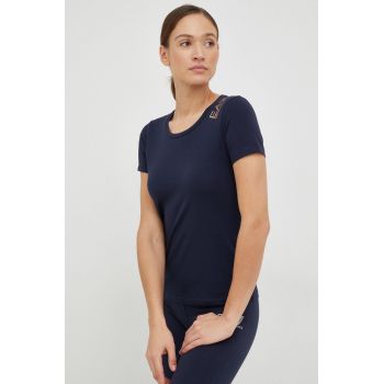 EA7 Emporio Armani tricou femei, culoarea albastru marin