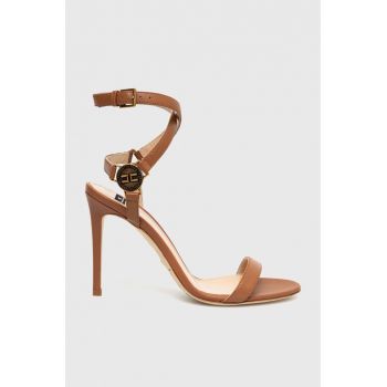 Elisabetta Franchi sandale de piele culoarea maro, SA01L31E2 de firma originale
