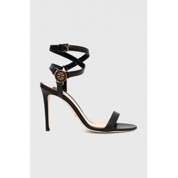 Elisabetta Franchi sandale de piele culoarea negru, SA01L31E2 de firma originale