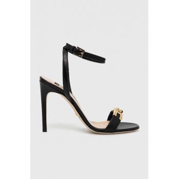 Elisabetta Franchi sandale de piele culoarea negru, SA17L31E2 de firma originale