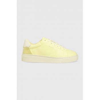 Gant sneakers din piele Julice culoarea galben