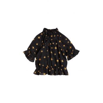 Mini Rodini bluza de bumbac pentru copii culoarea negru, modelator ieftina