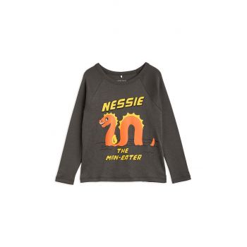 Mini Rodini longsleeve din bumbac pentru copii culoarea negru, modelator