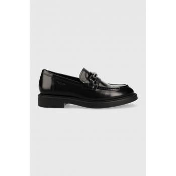 Vagabond Shoemakers mocasini de piele ALEX W femei, culoarea negru, cu toc plat, 5548.004.20 de firma originali