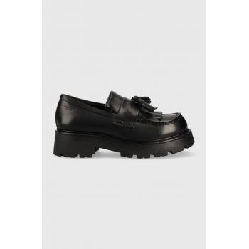 Vagabond Shoemakers mocasini de piele COSMO 2.0 femei, culoarea negru, cu platforma, 5449.201.20 de firma originali