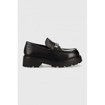 Vagabond Shoemakers mocasini de piele COSMO 2.0 femei, culoarea negru, cu platforma, 5549.001.20