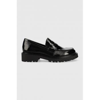 Vagabond Shoemakers mocasini de piele KENOVA femei, culoarea negru, cu toc plat, 5241.360.20