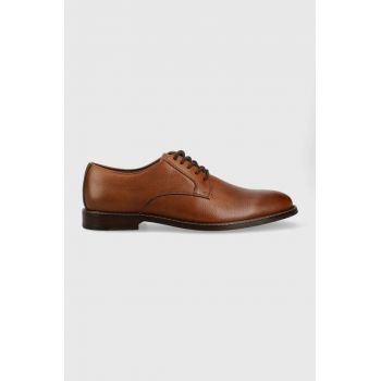 Aldo pantofi de piele Hanford barbati, culoarea maro, 13538038.HANFORD