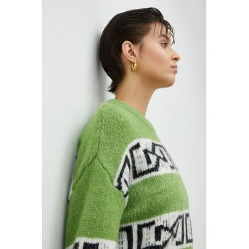 Gestuz pulover de lana ArtikoGZ femei, culoarea verde de firma original