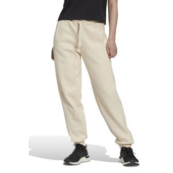Pantaloni sport lejeri cu talie inalta si broderie logo