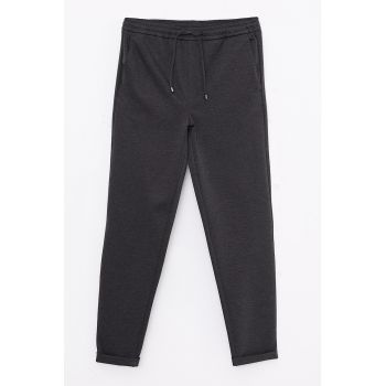 Pantaloni sport uni cu snur de ajustare