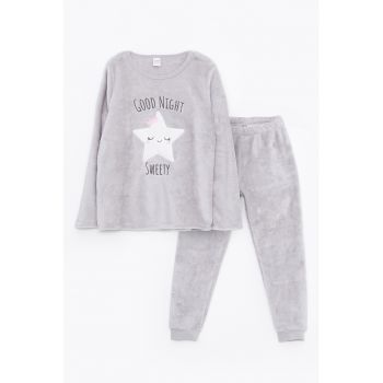 Pijama din plus cu model