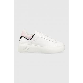 Armani Exchange sneakers din piele XDX108.XV635.00152 culoarea alb, XDX108 XV635 00152