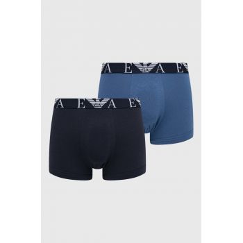 Emporio Armani Underwear boxeri 2-pack barbati, culoarea albastru marin