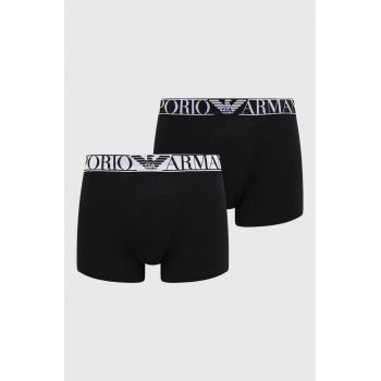 Emporio Armani Underwear boxeri 2-pack barbati, culoarea negru