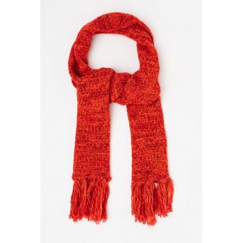 Fular din amestec de mohair cu franjuri