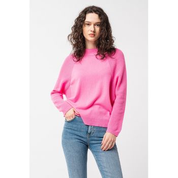 Pulover din amestec de lana cu maneci raglan