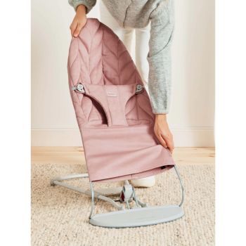 Balansoar BabyBjorn cu husa din bumbac Bliss Dusty Pink