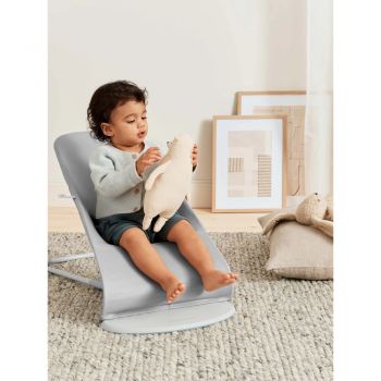 Balansoar BabyBjorn cu husa din bumbac Bliss Light Grey