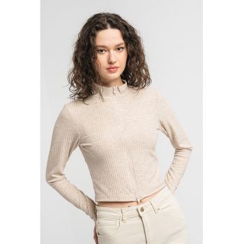 Cardigan crop striat Lemma la reducere