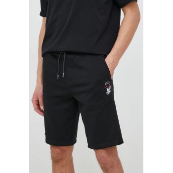 Karl Lagerfeld pantaloni scurti barbati, culoarea negru