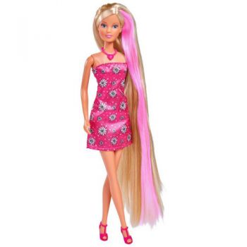 Papusa Steffi Simba cu Accesorii pentru Colorat Parul 29 cm
