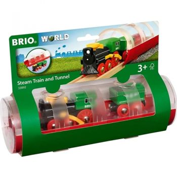 Set de Joaca Brio Tren cu Aburi si Tunel
