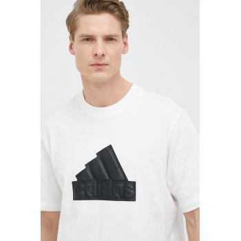 Adidas tricou din bumbac culoarea alb, modelator