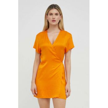 American Vintage rochie culoarea portocaliu, mini, evazati