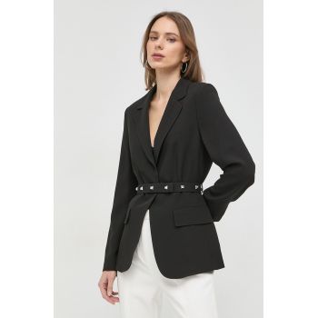 BOSS sacou culoarea negru, un singur rand de nasturi, neted