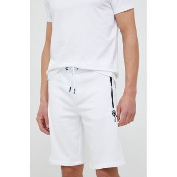 Karl Lagerfeld pantaloni scurti barbati, culoarea alb