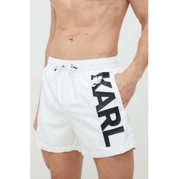 Karl Lagerfeld pantaloni scurti de baie culoarea alb