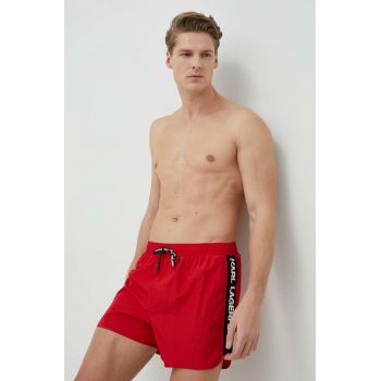 Karl Lagerfeld pantaloni scurti de baie culoarea rosu