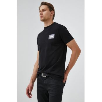 Karl Lagerfeld tricou barbati, culoarea negru, cu imprimeu