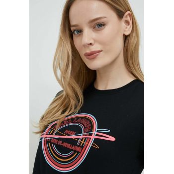 Karl Lagerfeld tricou din bumbac culoarea negru