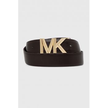 MICHAEL Michael Kors curea de piele cu două fețe femei, culoarea maro