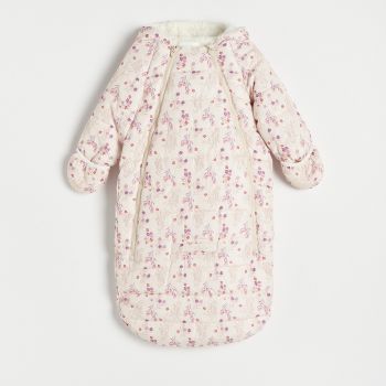 Reserved - Sac de dormit pentru bebeluși căptușit, cu model floral - Ivory