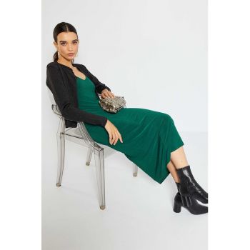 Cardigan cu nasturi si insertii stralucitoare