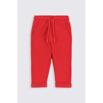 Coccodrillo pantaloni de trening pentru bebeluși culoarea rosu, neted de firma originali
