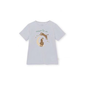 Konges Sløjd tricou de bumbac pentru copii culoarea gri, cu imprimeu
