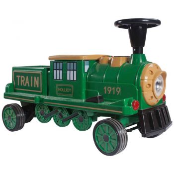 Locomotiva de tren electric pentru copii verde ieftina