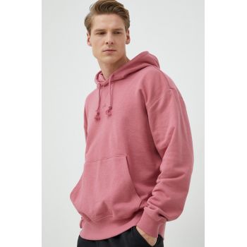 Adidas bluza barbati, culoarea roz, cu glugă, neted