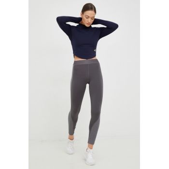 Adidas longsleeve femei, culoarea albastru marin, cu turtleneck de firma original