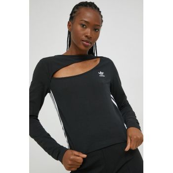 Adidas Originals longsleeve femei, culoarea negru
