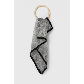 Answear Lab esarfa de matase culoarea negru, modelator