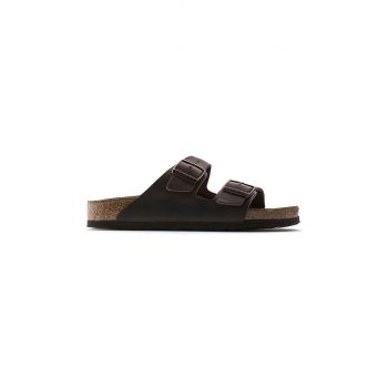 Birkenstock șlapi de piele Arizona femei, culoarea maro 452763-Oil.hab de firma originali