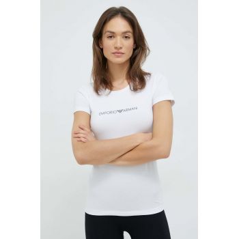 Emporio Armani Underwear tricou femei, culoarea alb