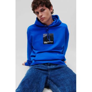 Karl Lagerfeld Jeans bluza barbati, cu glugă, cu imprimeu